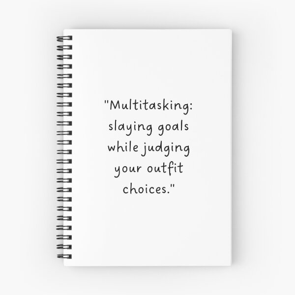 Item preview, "Multitasking: slaying goals while judging your outfit choices." | Handwritten-Style Font | Minimalistic designed and sold by RM-Journey.