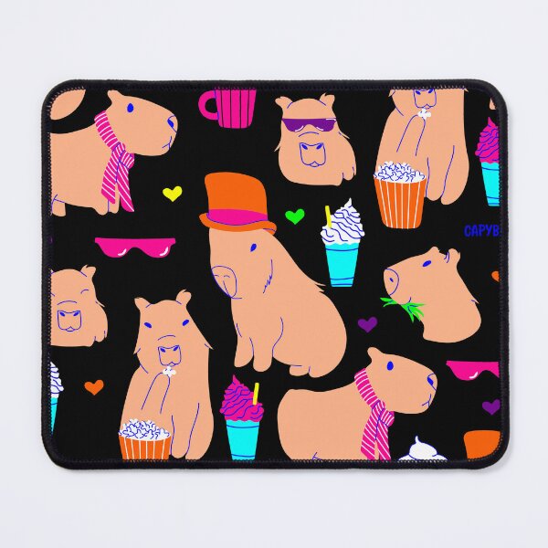 Item preview, cute capybara funny animal black  designed and sold by Gossip Rag.
