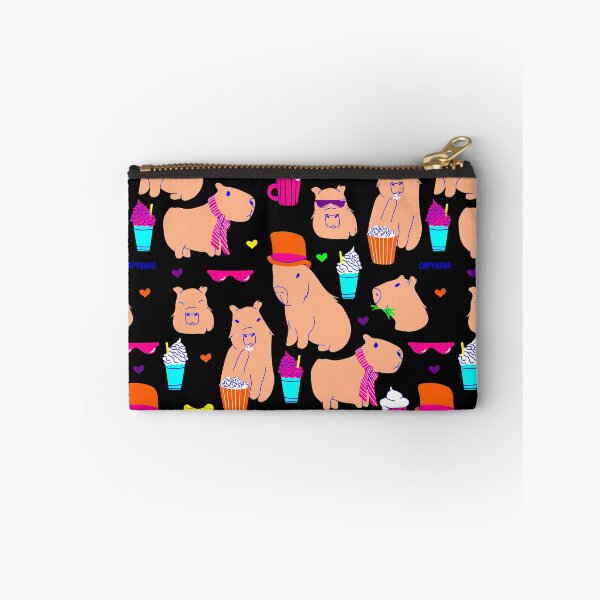 Item preview, cute capybara funny animal black  designed and sold by Gossip Rag.