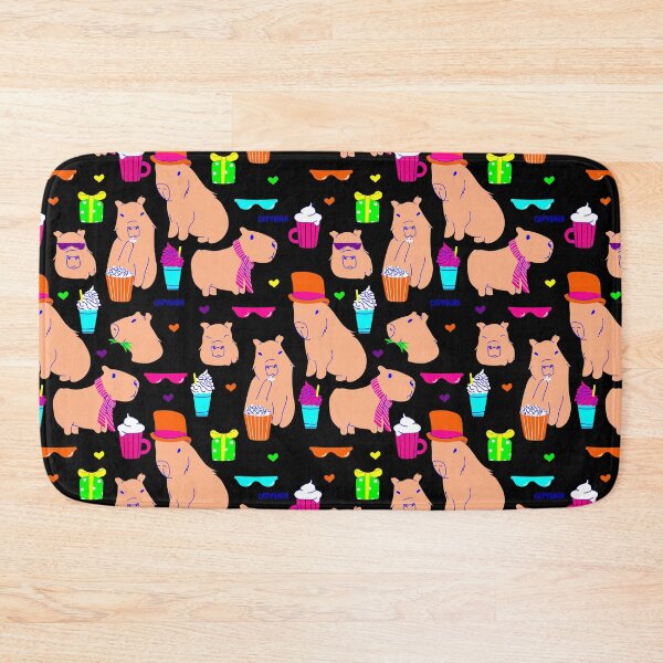 Item preview, cute capybara funny animal black  designed and sold by Gossip Rag.