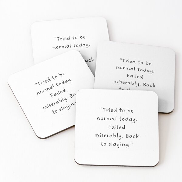 Item preview, "Tried to be normal today. Failed miserably. Back to slaying." | Handwritten-Style Font | Minimalistic designed and sold by RM-Journey.