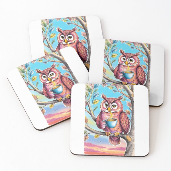 Item preview,  Coffee Lover Owl designed and sold by Designfs.