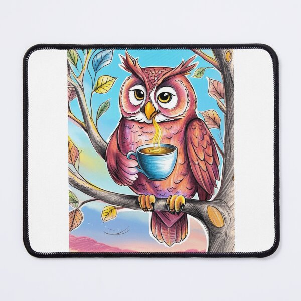 Item preview, Coffee Lover Owl designed and sold by Designfs.