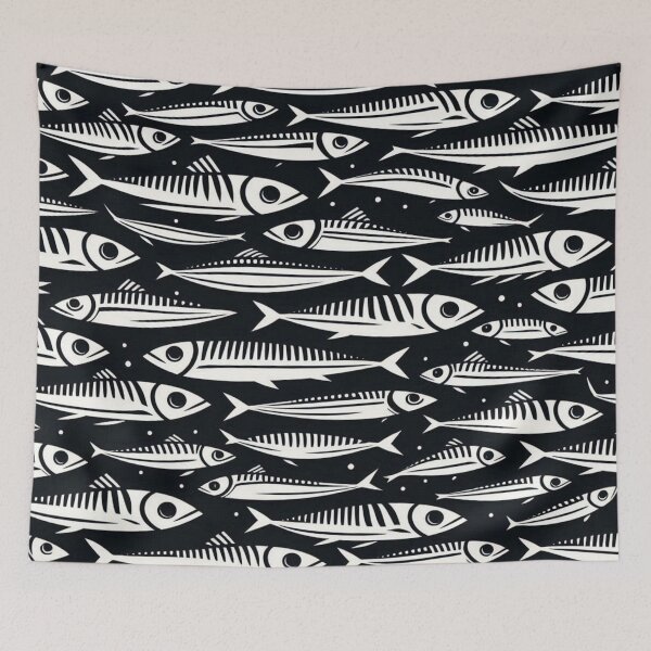 Item preview, Minimalist Sardines Pattern designed and sold by Rui Fernandes.