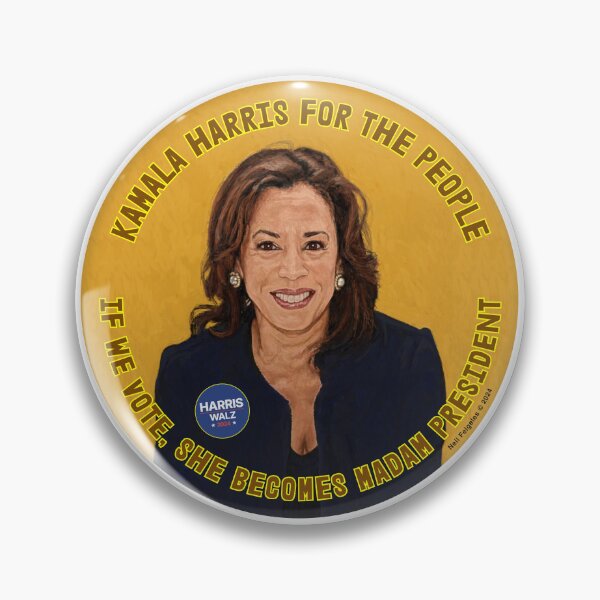 Item preview, Kamala Harris for The People - If we vote, She Becomes Madam President. In Brown and Yellow. designed and sold by Neil Feigeles.