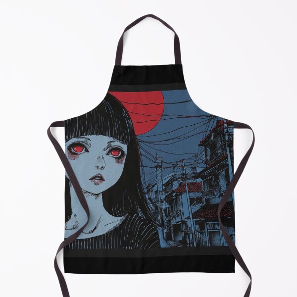 Item preview, blue citynight – psychedelic anime manga girl panorama designed and sold by ForsakenFrames.