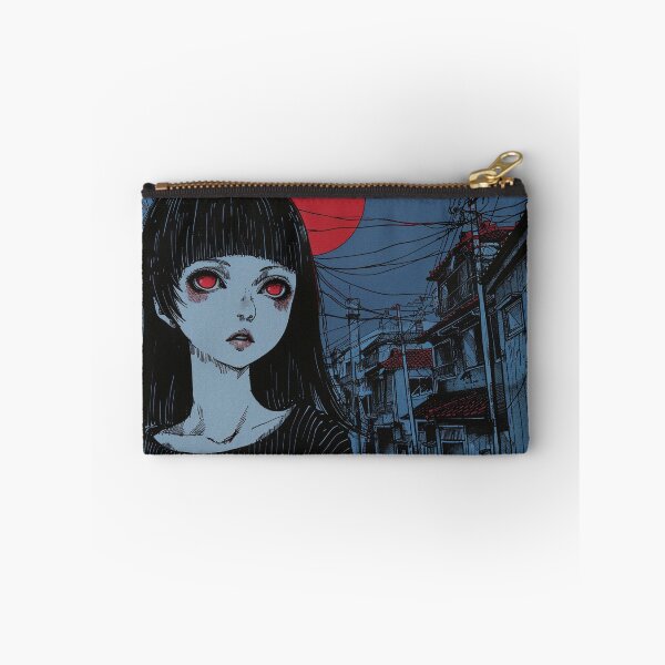 Item preview, blue citynight – psychedelic anime manga girl panorama designed and sold by ForsakenFrames.