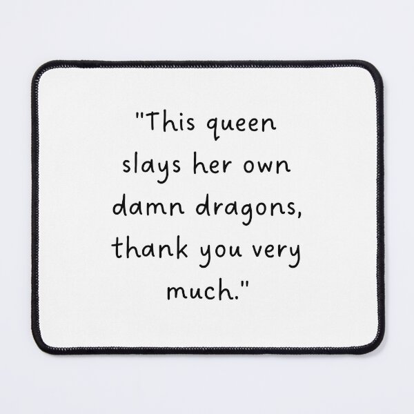 Item preview, "This queen slays her own damn dragons, thank you very much." | Handwritten-Style Font | Minimalistic designed and sold by RM-Journey.