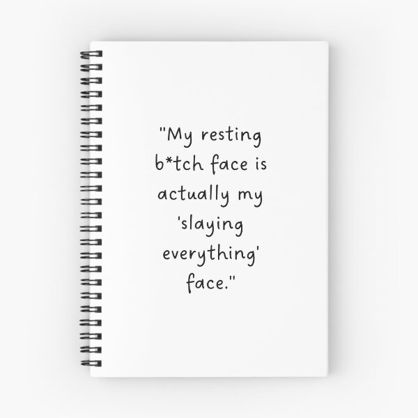 Item preview, "My resting b*tch face is actually my 'slaying everything' face." | Handwritten-Style Font | Minimalistic designed and sold by RM-Journey.