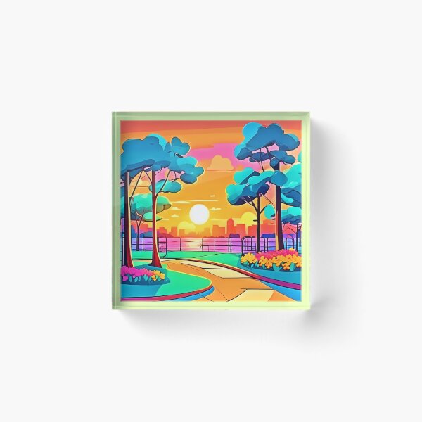 Item preview, Vibrant Sunset Cityscape designed and sold by Health And Fitness Posts e-Store.