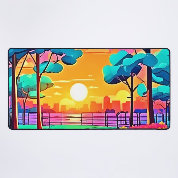 Item preview, Vibrant Sunset Cityscape designed and sold by Health And Fitness Posts e-Store.