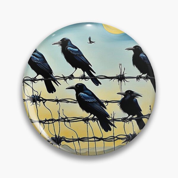 Item preview, Crows on barbed fence 1 designed and sold by George Hutton Hunter.