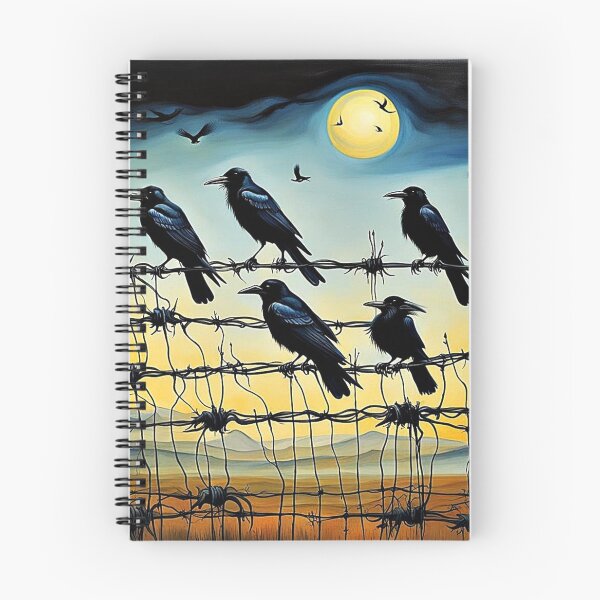 Item preview, Crows on barbed fence 1 designed and sold by George Hutton Hunter.