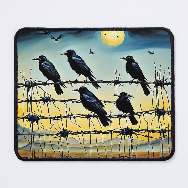 Item preview, Crows on barbed fence 1 designed and sold by George Hutton Hunter.