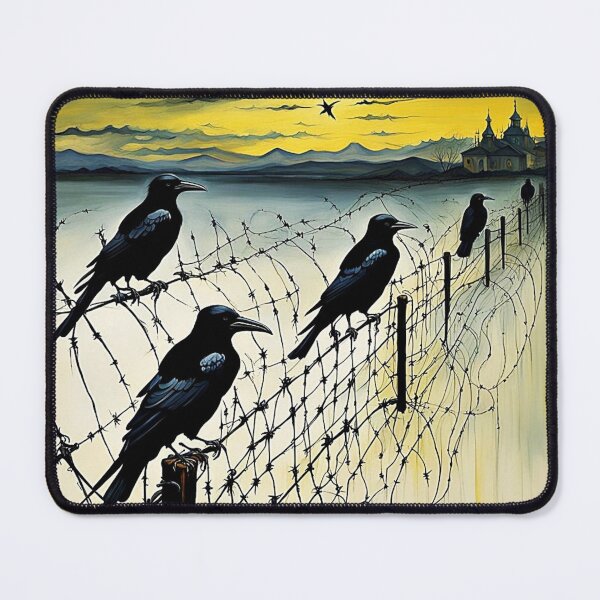 Item preview, Crows on barbed fence 2 designed and sold by George Hutton Hunter.