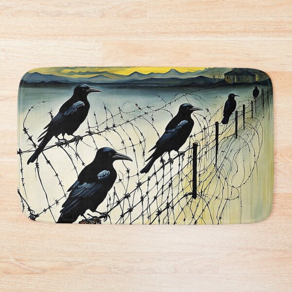 Item preview, Crows on barbed fence 2 designed and sold by George Hutton Hunter.