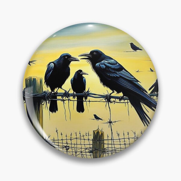 Item preview, Crows on barbed fence 3 designed and sold by George Hutton Hunter.