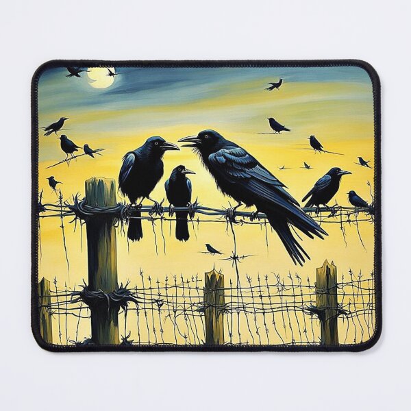 Item preview, Crows on barbed fence 3 designed and sold by George Hutton Hunter.