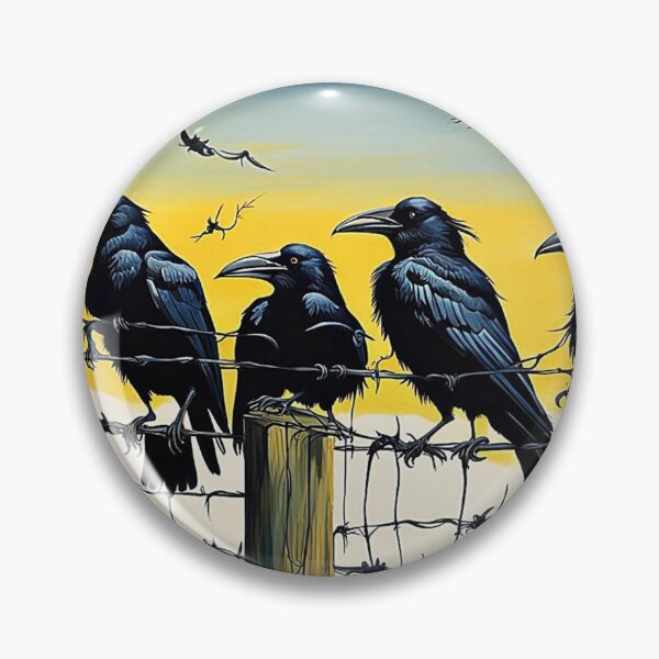 Item preview, Crows on barbed fence 4 designed and sold by George Hutton Hunter.