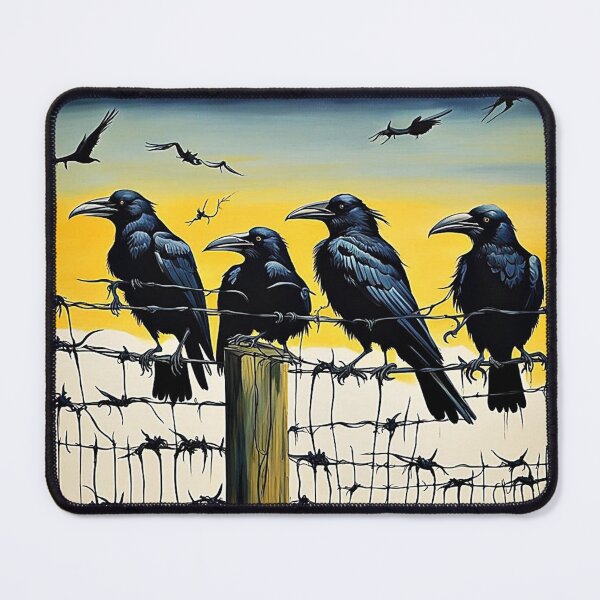 Item preview, Crows on barbed fence 4 designed and sold by George Hutton Hunter.