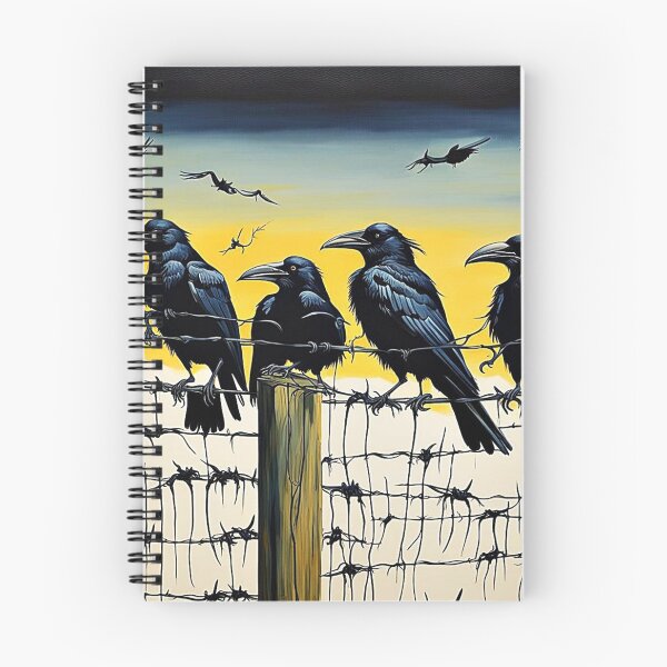 Item preview, Crows on barbed fence 4 designed and sold by George Hutton Hunter.