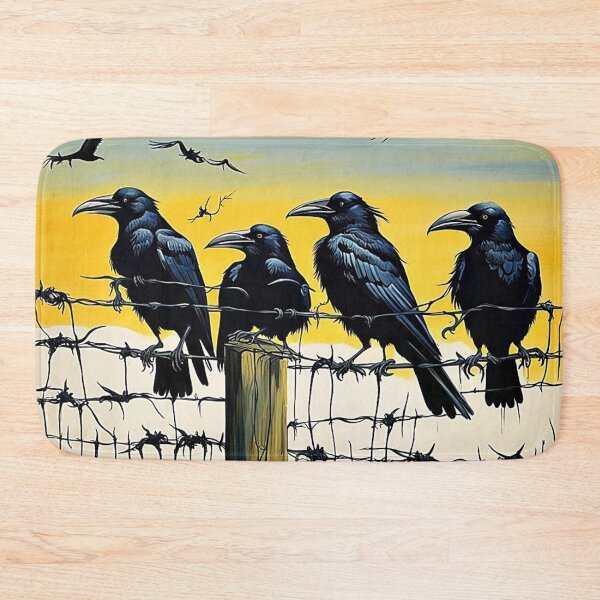 Item preview, Crows on barbed fence 4 designed and sold by George Hutton Hunter.