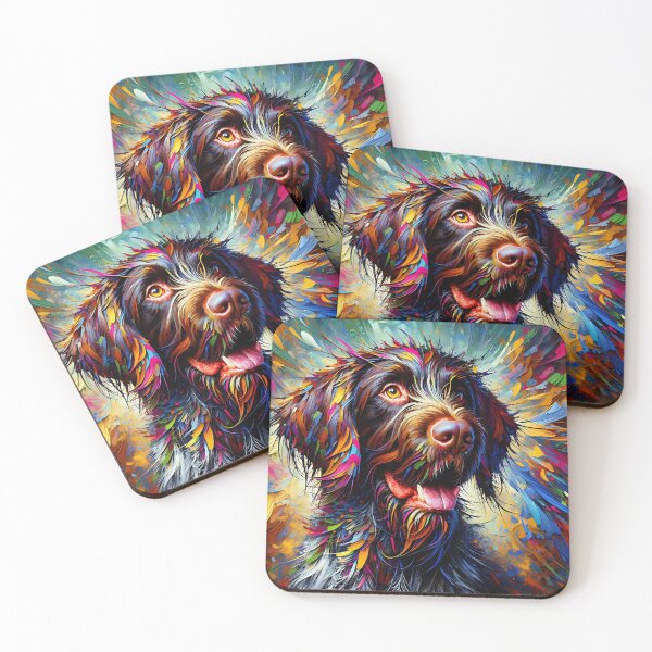 Item preview, German Wirehaired Pointer Dog Acrylic Print Pet Portrait Pet Lovers designed and sold by Puppy Puzzles Plus.