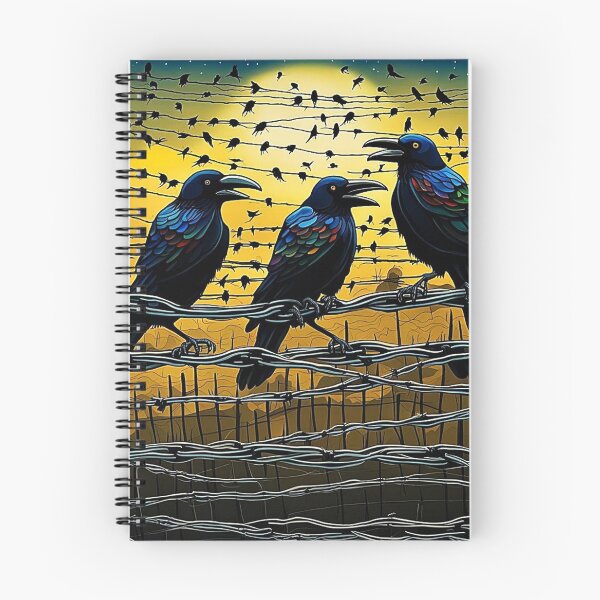 Item preview, Crows on barbed fence 5 designed and sold by George Hutton Hunter.