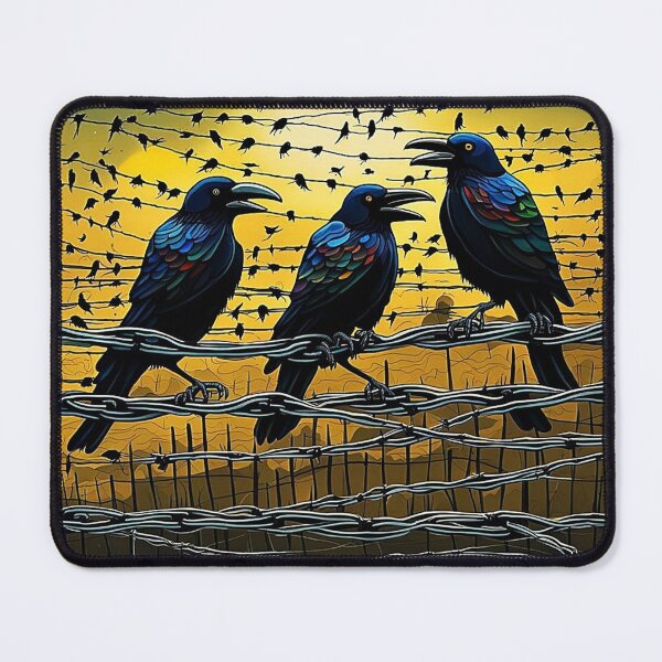 Item preview, Crows on barbed fence 5 designed and sold by George Hutton Hunter.