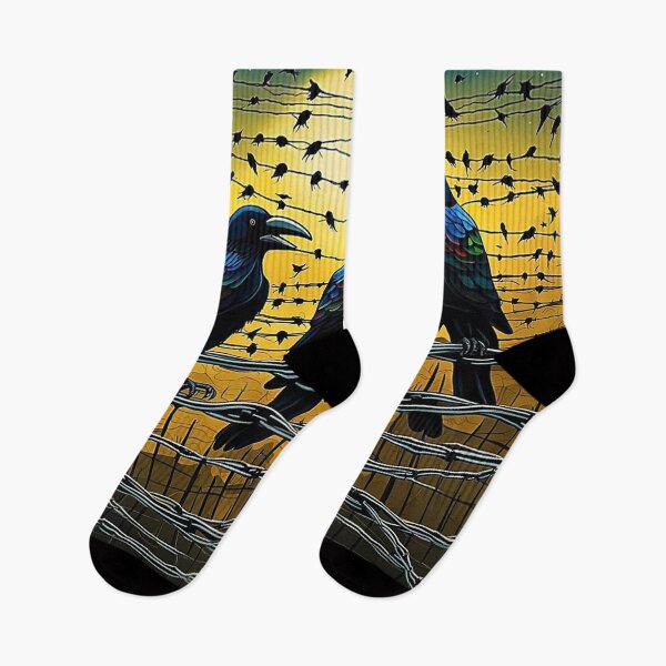 Item preview, Crows on barbed fence 5 designed and sold by George Hutton Hunter.