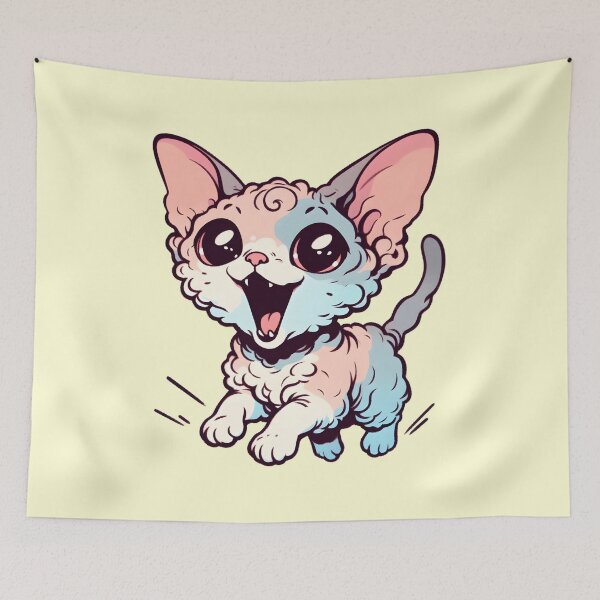 Item preview, Cute devon rex designed and sold by Anna Halasek.