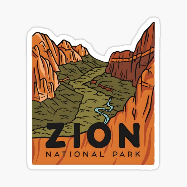 Vista previa del artículo con la obra «Ilustración del parque nacional Zion», diseñado y vendido por VarietiDesigns.