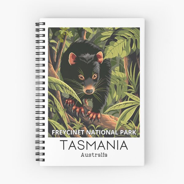 Item preview, A Vintage Travel Illustration of a Tasmanian Devil in Freycinet National Park - Australia  designed and sold by GoodOldVintage.
