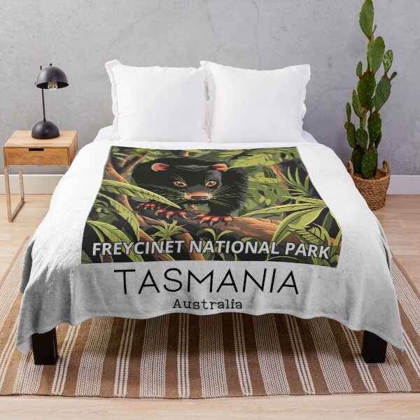 Item preview, A Vintage Travel Illustration of a Tasmanian Devil in Freycinet National Park - Australia  designed and sold by GoodOldVintage.