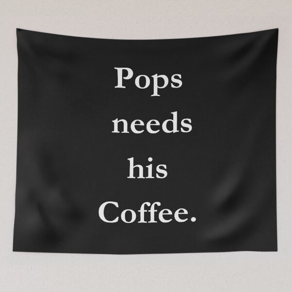 Item preview, Pops Needs His Coffee Classic Black Tee designed and sold by GeekySexyCool.