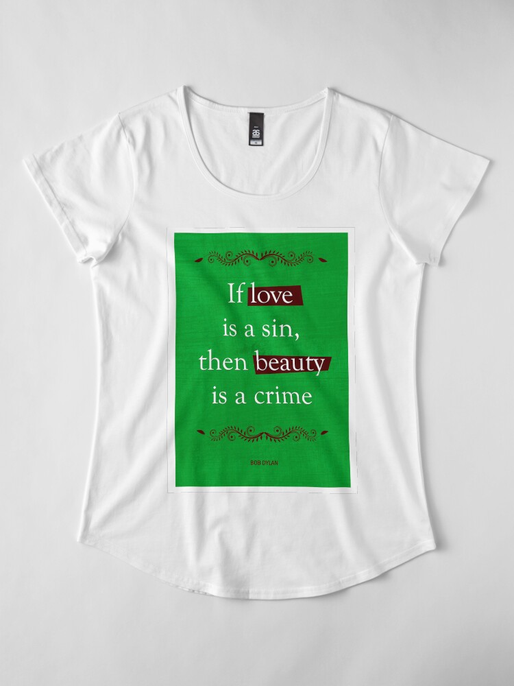 Alternate view of Bob Dylan Quote Premium Scoop T-Shirt