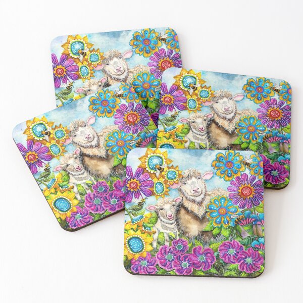 Item preview, Sheep in the Summer Garden designed and sold by ShelleyYlstArt.