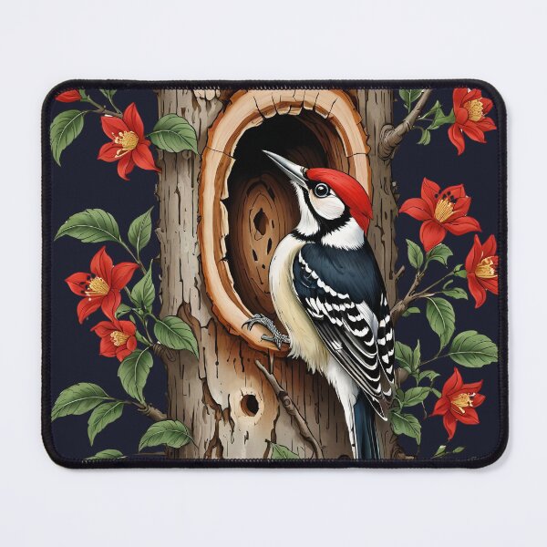 Item preview, Woodpecker building his home designed and sold by Ciervo Primavera.