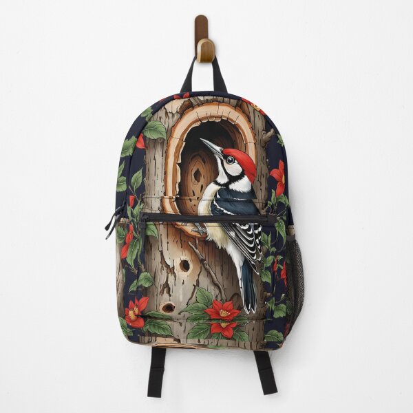Item preview, Woodpecker building his home designed and sold by Ciervo Primavera.