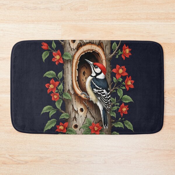 Item preview, Woodpecker building his home designed and sold by Ciervo Primavera.
