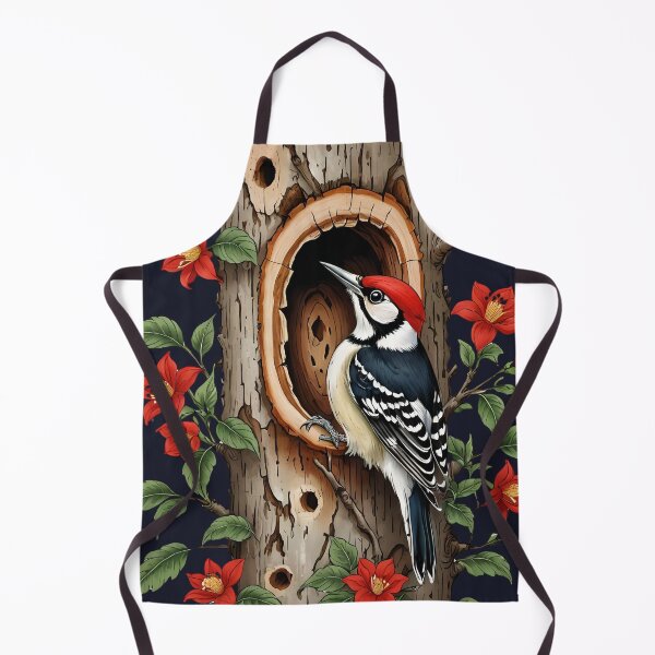 Item preview, Woodpecker building his home designed and sold by Ciervo Primavera.