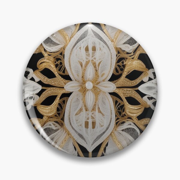 Item preview, White, black and Gold Lace Pattern designed and sold by GWEverything.