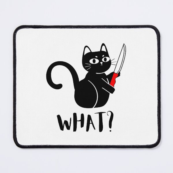Item preview, cute Cat What Black Cat, Murderous Cat With Knife Shirts designed and sold by pastel pep .