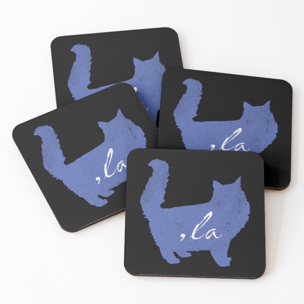 Item preview, Blue Cat Silhouette With Quotes From 2024 Election -,la / Comma la / Kamala / Kamala Harris designed and sold by franzandsabina.