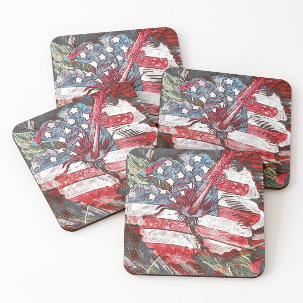 Item preview, United States of America Hibiscus  designed and sold by Hen-C-Art.