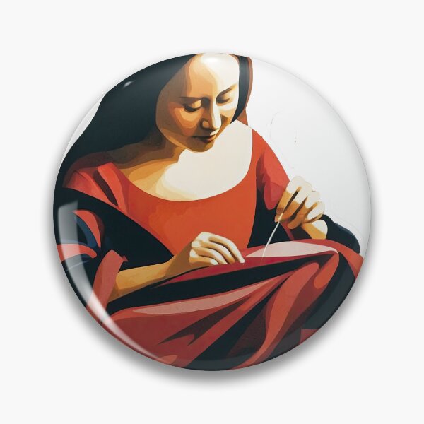 Item preview, Vermeer's The Lacemaker Artsy Stickers Sticker designed and sold by ForeverPrintsOK.