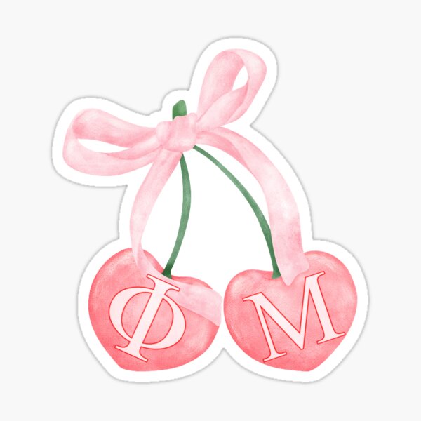 Item preview, phi mu cherry bow designed and sold by creationsbymego.