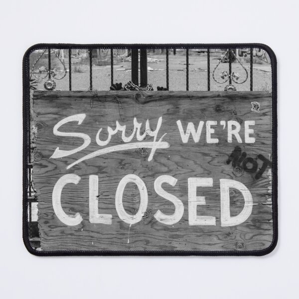 Item preview, Deserted Haunted Barrier Closed Sign designed and sold by Compass and a Camera.