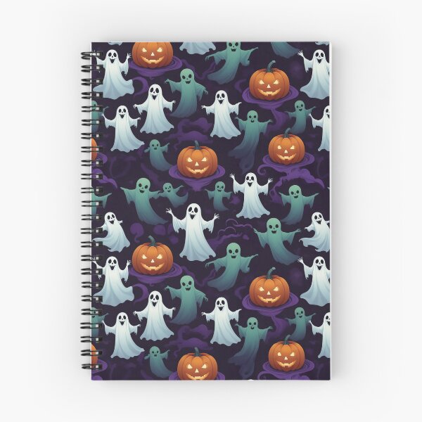 Item preview, Cartoon Ghosts, Ghouls, and Pumpkins Repeating Pattern #1 designed and sold by TechnoWhimsy.