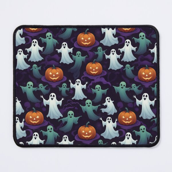 Item preview, Cartoon Ghosts, Ghouls, and Pumpkins Repeating Pattern #1 designed and sold by TechnoWhimsy.